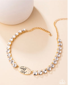 Paparazzi God’s Girl - Gold Necklace (Pink Diamond Exclusive)