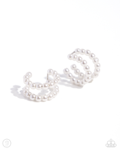 Load image into Gallery viewer, Paparazzi PEARLS Just Want to Have Fun - White Earrings (Ear Cuff)
