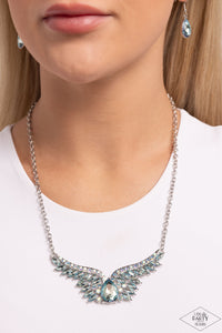 Paparazzi Smoldering Shimmer / Multi Necklace (Blue - Pink Diamond Exclusive)