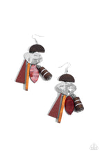 Load image into Gallery viewer, Paparazzi Textured Talisman - Red Earrings
