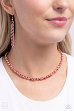 Load image into Gallery viewer, Paparazzi Braided Battalion - Pink Necklace (Choker)
