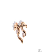 Load image into Gallery viewer, Paparazzi Bow Bonanza - Gold Brooch
