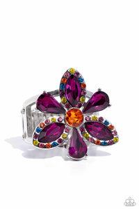 Paparazzi Blazing Blooms - Multi Ring (December 2023 Life Of The Party)