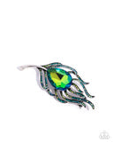 Load image into Gallery viewer, Paparazzi Peacock Pedigree - Green Brooch
