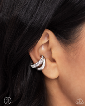 Load image into Gallery viewer, Paparazzi Sizzling Spotlight - White Earrings (Ear Cuffs)
