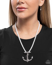 Load image into Gallery viewer, Paparazzi Anchored Allure - White Necklace
