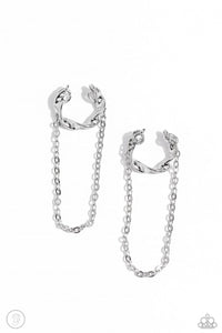 Paparazzi CUFF Hanger - Silver Earrings (Ear Cuffs)