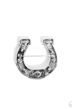 Load image into Gallery viewer, Paparazzi Horseshoe Horizon - Blue Brooch
