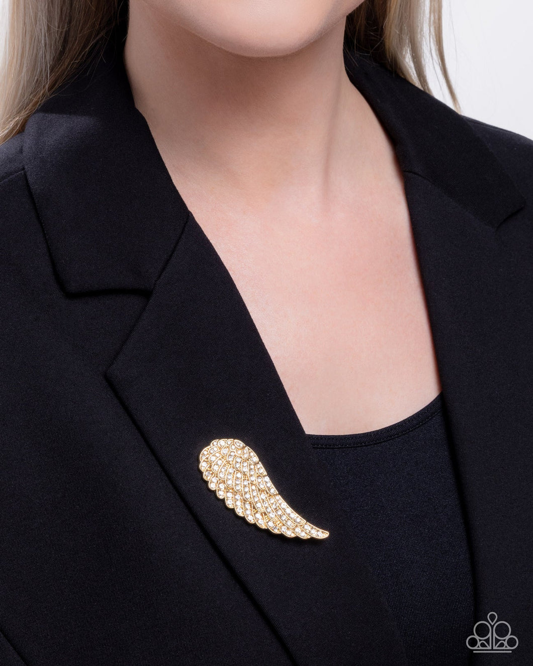 Paparazzi Angelic Affection - Gold Brooch