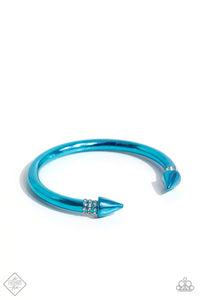 Paparazzi Punky Plot Twist - Blue Bracelet (December 2023 Fashion Fix)