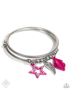 Paparazzi The Princess and the Popstar - Pink Necklace & Paparazzi Popstar Privilege - Multi Bracelet Set