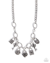 Load image into Gallery viewer, Paparazzi Padlock Pairing - Silver Necklace
