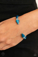 Load image into Gallery viewer, Paparazzi Punky Plot Twist - Blue Bracelet (December 2023 Fashion Fix)
