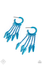 Load image into Gallery viewer, Paparazzi Piquant Punk - Blue Earrings (December 2023 Fashion Fix)
