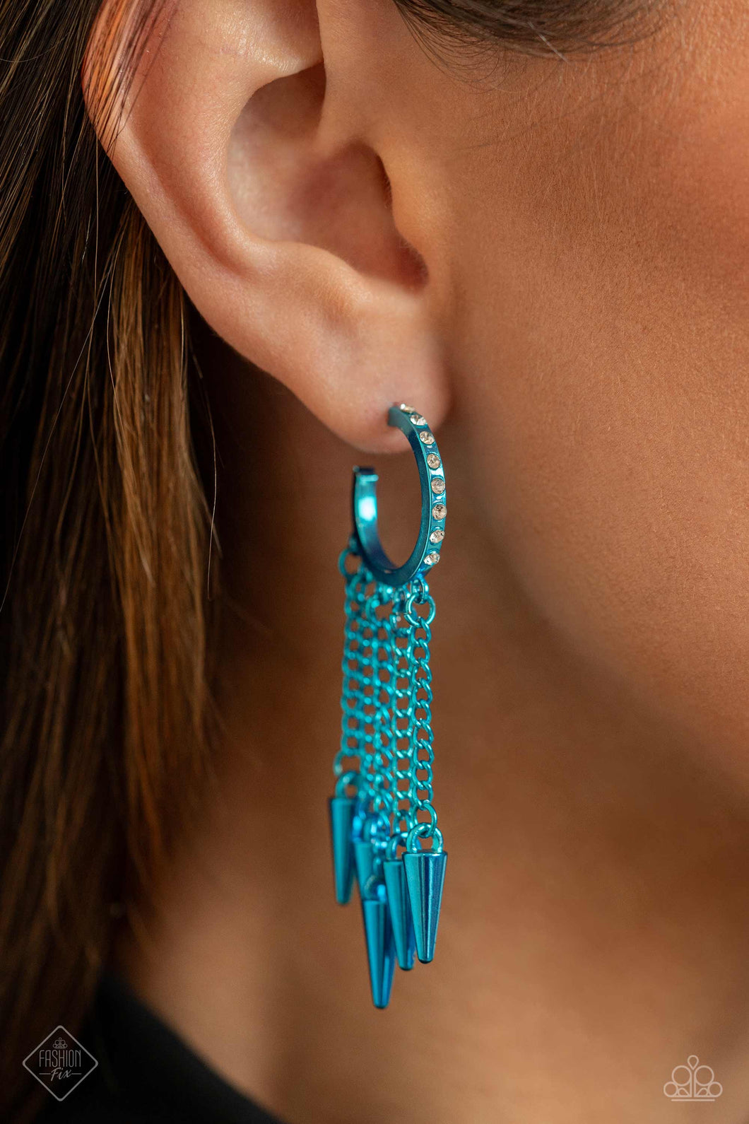 Paparazzi Piquant Punk - Blue Earrings (December 2023 Fashion Fix)