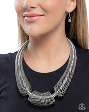 Load image into Gallery viewer, Paparazzi Carefree Coils - Silver Necklace
