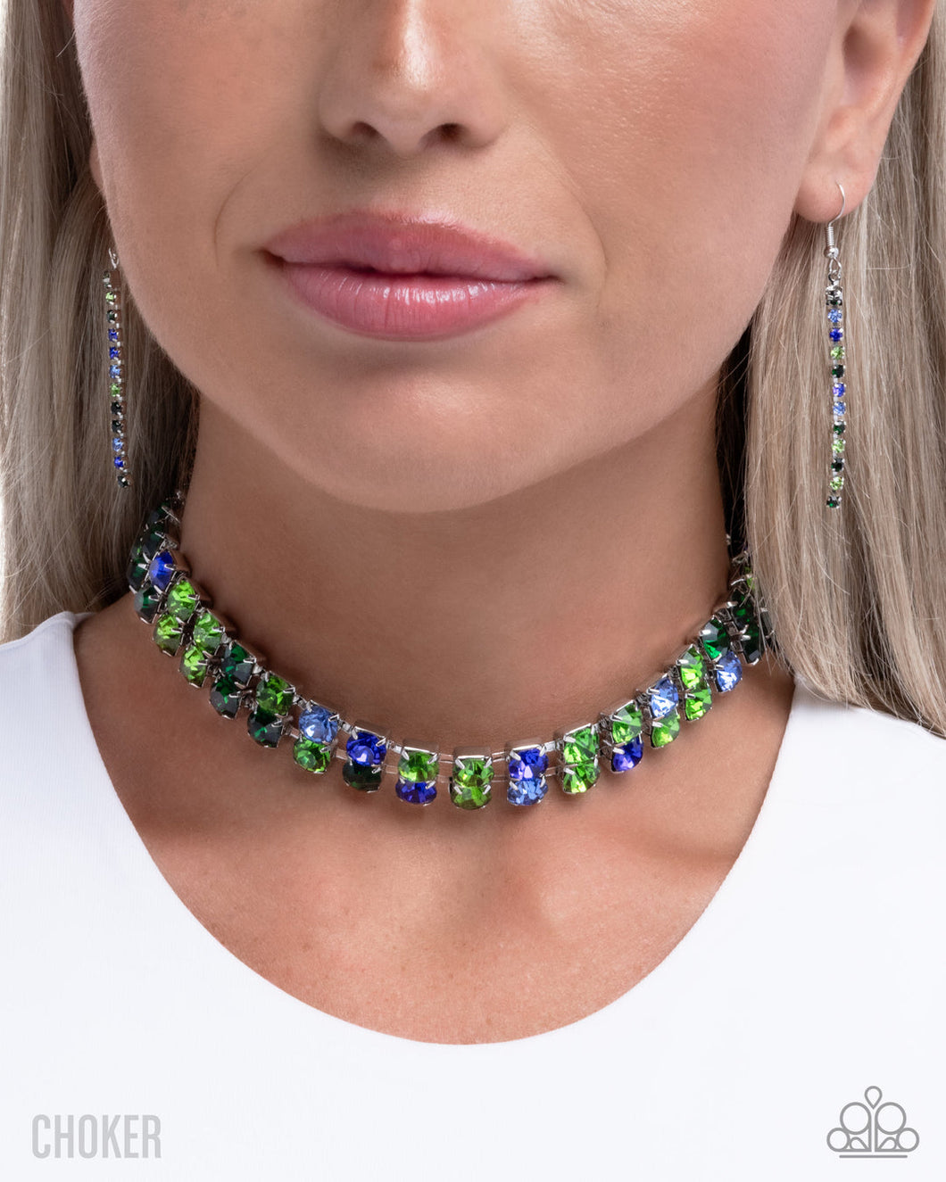 Paparazzi Colorful Charm - Green Necklace (Choker)