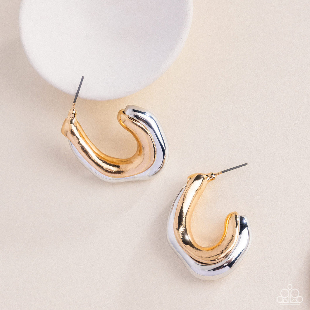 Paparazzi Metallic Multicolored - Multi Earrings (2025 September Life of the Party)