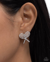 Load image into Gallery viewer, Paparazzi Tennis Team - Silver Earrings
