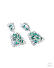 Load image into Gallery viewer, Paparazzi Glistening Gala - Green Earrings
