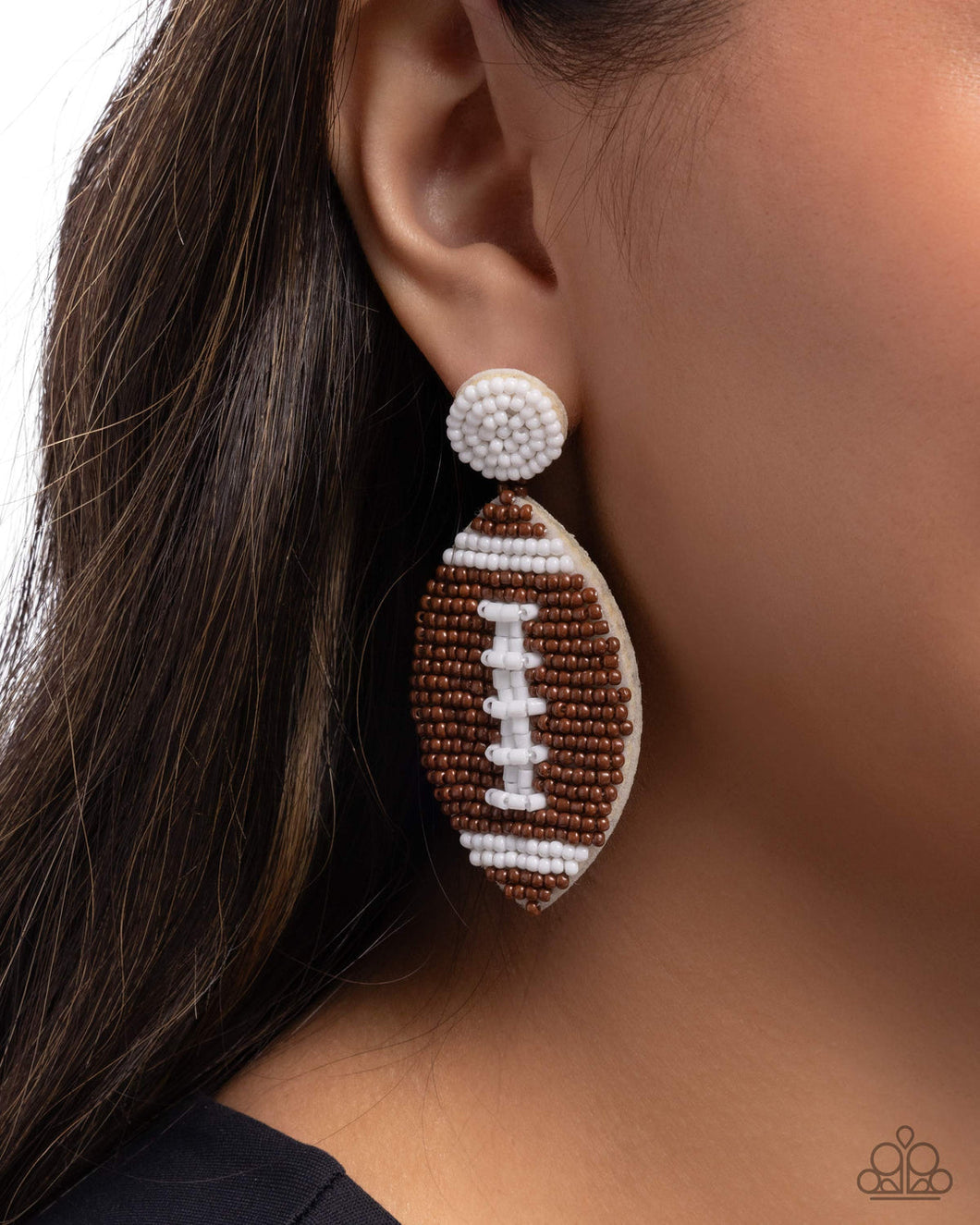 Paparazzi Football Fan - Brown Earrings