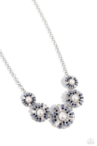 Paparazzi Gatsby Gallery - Blue Necklace & Paparazzi  Gifted Gatsby - Blue Bracelet Set