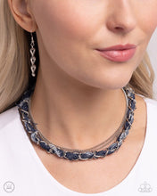 Load image into Gallery viewer, Paparazzi Denim Danger - Silver Necklace (Choker)
