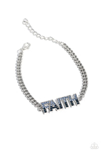 Paparazzi Faithful Finish - Blue Bracelet