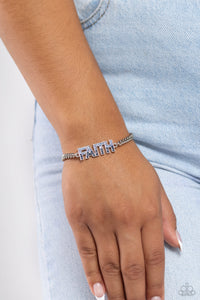 Paparazzi Faithful Finish - Blue Bracelet