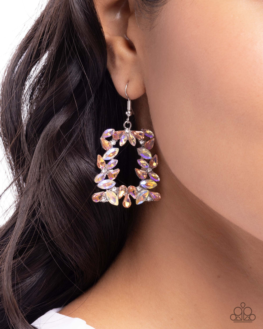 Paparazzi Fierce Frame - Orange Earrings