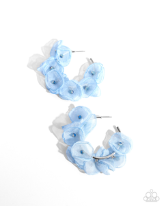 Paparazzi Petaled Pageant - Blue Earrings