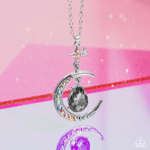 Paparazzi Talking to the Moon - Silver Necklace
