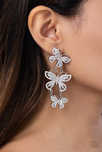 Load image into Gallery viewer, Paparazzi Fluttering Finale - White Earrings
