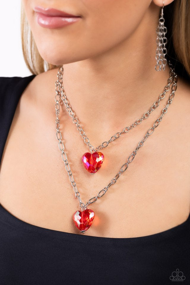 Paparazzi Layered Love - Red Necklace