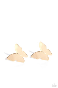 Paparazzi Butterfly Beholder - Gold Earrings