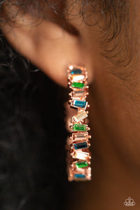 Paparazzi Effortless Emeralds - Copper Earrings & Paparazzi  Emerald Ensemble - Copper Bracelet Set (NECKLACE NOT INCLUDED)