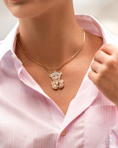 Paparazzi Cuddly Chic - Gold Necklace