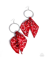 Load image into Gallery viewer, Paparazzi Bandana Belleza - Red Earrings
