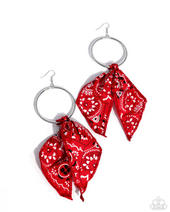 Paparazzi Bandana Belleza - Red Earrings