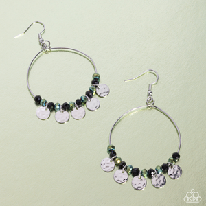 Paparazzi Wistful Waltz - Black Earrings