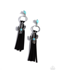 Paparazzi Southwestern Season - Black Earrings