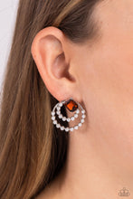 Load image into Gallery viewer, Paparazzi Double Standard - Brown Earrings
