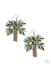 Load image into Gallery viewer, Paparazzi Palm Tree Pizzazz - Green Earrings
