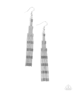 Paparazzi Empire State Etiquette - Silver Earrings