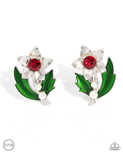 Load image into Gallery viewer, Paparazzi Gardening Guest - Red Earrings (Clip-On)
