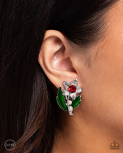 Load image into Gallery viewer, Paparazzi Gardening Guest - Red Earrings (Clip-On)
