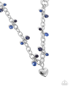 Paparazzi Seesaw Statement - Blue Necklace & Paparazzi Seesaw Shimmer - Blue Bracelet Set