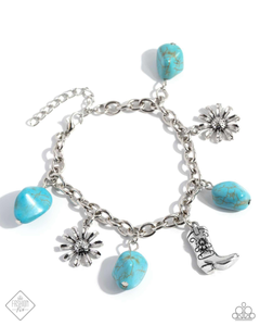 Paparazzi Badlands Beau - Blue Bracelet (June 2024 Fashion Fix)