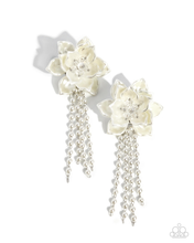 Load image into Gallery viewer, Paparazzi Lotus Length - White Earrings
