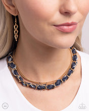 Load image into Gallery viewer, Paparazzi Denim Danger - Gold Necklace (Choker)
